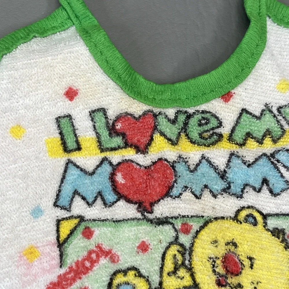 Playskool Baby Bibs for infants I love My Mommy & Daddy Lot of 4 Vintage